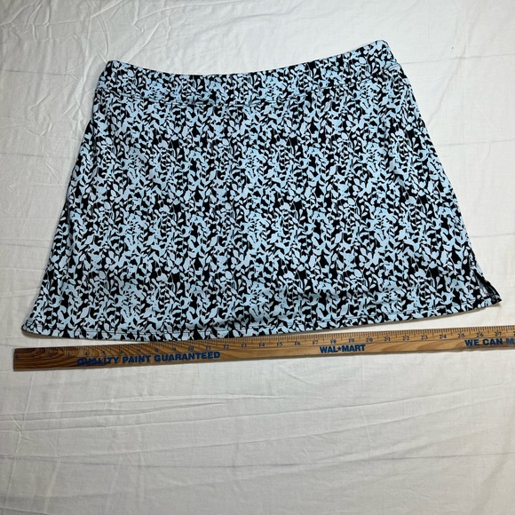 Tranquility Skort Skirt Size 2XL Tapestry Black mint Blue Leafy pull on Stretch - Picture 7 of 8